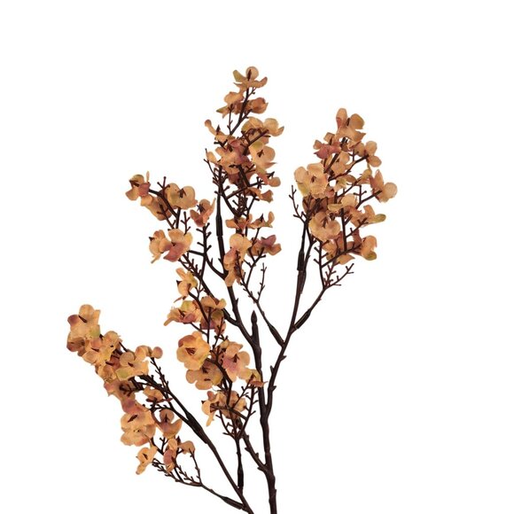 Artificial Taupe Flowers Set of 3, 20” Faux Floral Stems,  Boho Wedding Bouquet, - Picture 4 of 8